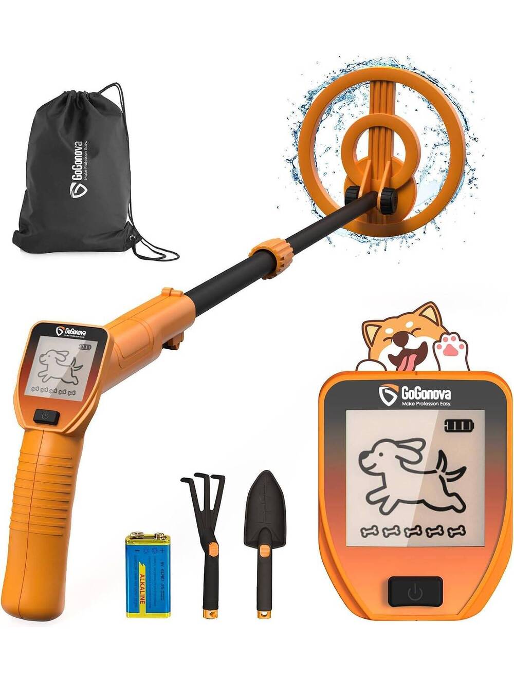 Blue Color GoGonova Kids Metal Detector with LCD Display and Deep Detection